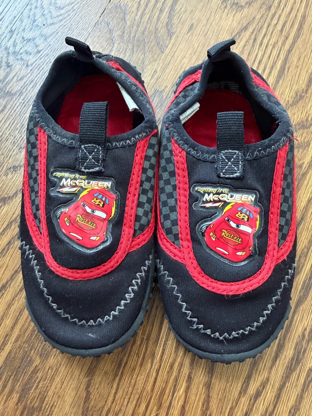 Disney Pixar Lightning McQueen water shoes, toddler size 9